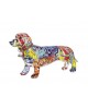 CHIEN TECKEL POP ART GILDE