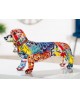 CHIEN TECKEL POP ART GILDE