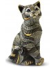 STATUETTE CHAT RAYE BLEU DE ROSA