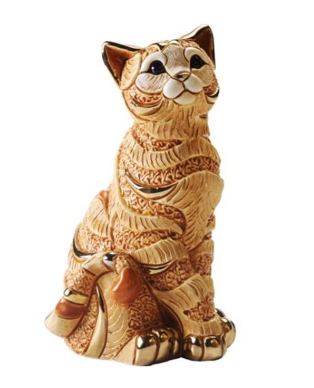 STATUETTE CHAT ROUX DE ROSA