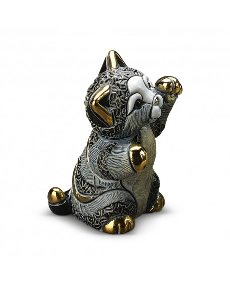 STATUETTE BEBE CHAT RAYE DE ROSA