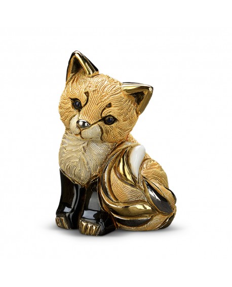 STATUETTE BEBE RENARD ROUX DE ROSA F399