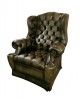 FAUTEUIL BERGERE CUIR CAPITONNE "KENT" RENNAISSANCE