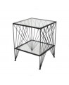 TABLE D'APPOINT FILAIRE NOIR DOUBLE PLATEAU SO SKIN IDASY