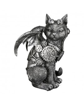 SCULPTURE "CAT STEAMPUNK" GILDE