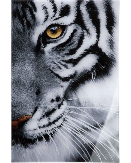 TABLEAU "TIGRE NOIR/BLANC" GILDE