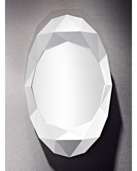 MIROIR OVALE PRECIOUS WHITE DEKNUDT