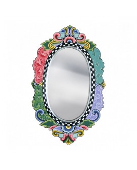 MIROIR OVALE VERSAILLES SILVER LINE TOM'S DRAG