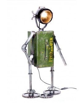 LAMPE ROBOT METAL GILDE