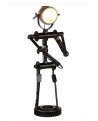 LAMPE ROBOT METAL GILDE