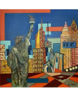 GROUND ZERO, NEW-YORK USA 91 x 91 cm ALINE CHEVALIER