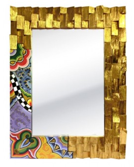 MIROIR RECTANGULAIRE DORE M TOM'S DRAG