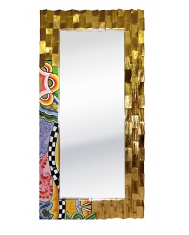 MIROIR RECTANGULAIRE DORE L TOM'S DRAG