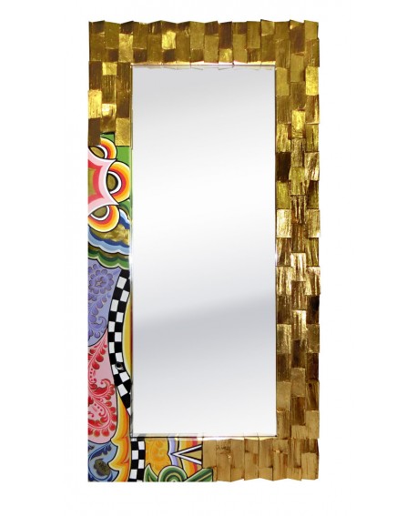 MIROIR RECTANGULAIRE DORE L TOM'S DRAG