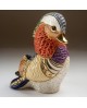 STATUETTE CANARD MANDARIN AVEC PELOTE DE ROSA