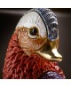 STATUETTE CANARD MANDARIN AVEC PELOTE DE ROSA