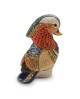 STATUETTE CANARD MANDARIN AVEC PELOTE DE ROSA