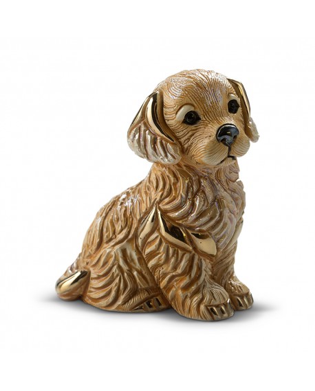 STATUETTE CHIOT GOLDEN RETRIEVER DE ROSA