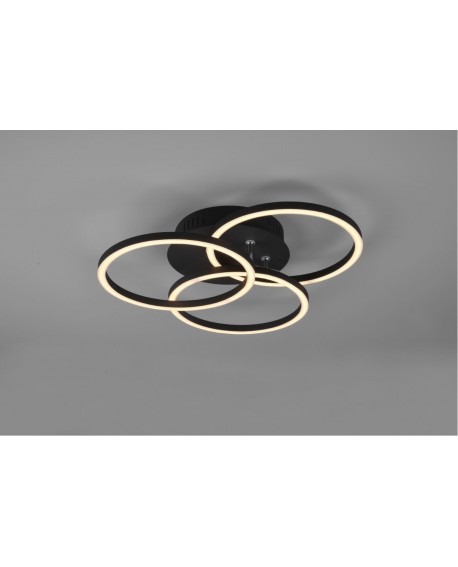 PLAFONNIER LED CIRCLE NOIR MAT REALITY