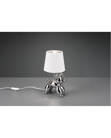LAMPE BELLO ARGENT/BLANC REALITY