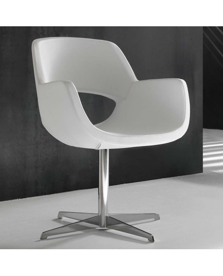 FAUTEUIL KEY CROSS BLANC LA SEGGIOLA