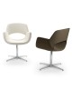FAUTEUIL KEY CROSS BLANC ET TAUPE LA SEGGIOLA