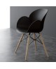 FAUTEUIL LOTUS WOOD NOIR LA SEGGIOLA