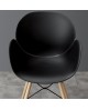 FAUTEUIL LOTUS WOOD NOIR LA SEGGIOLA